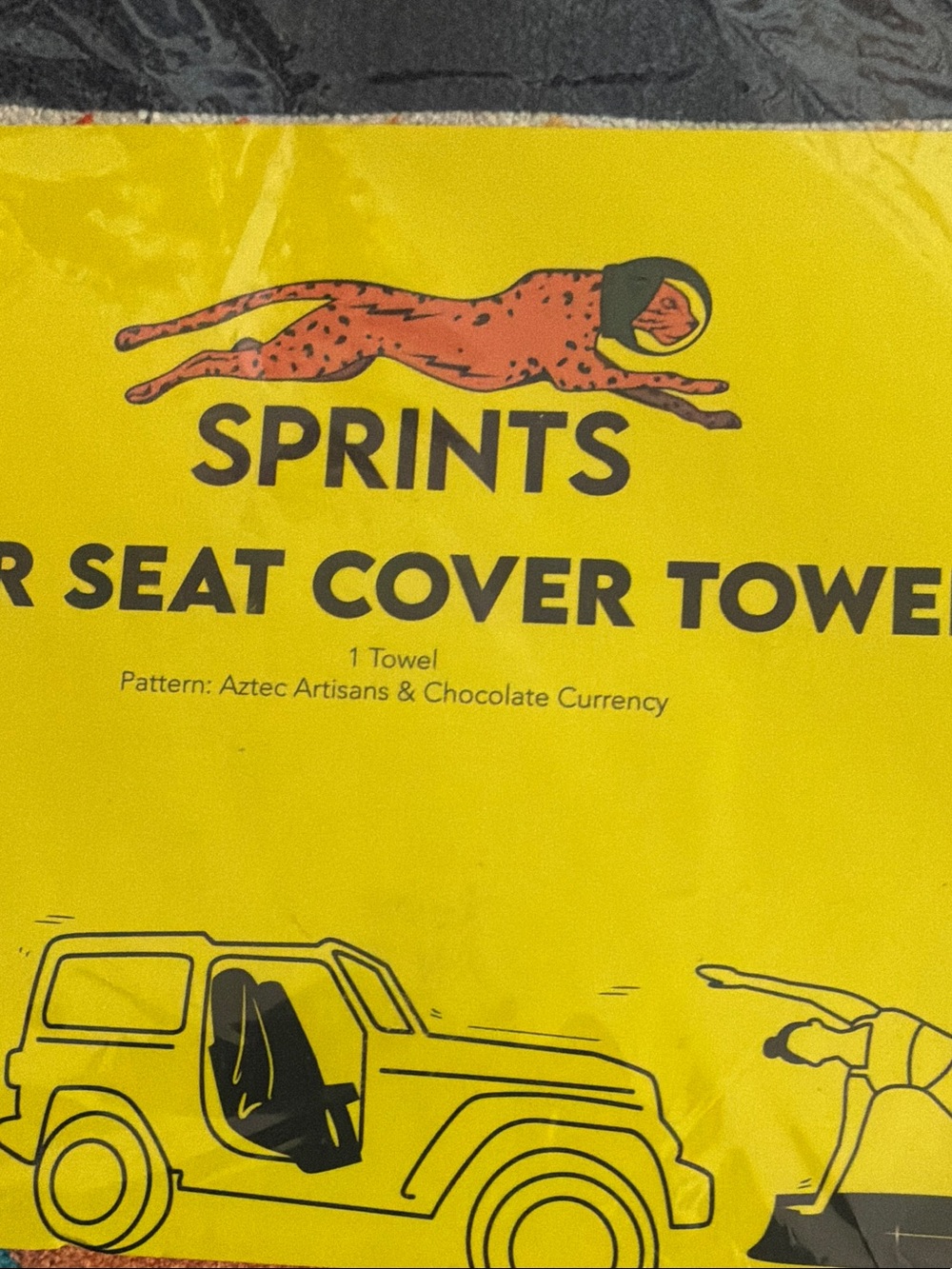 Sprints Car Seat Cover Towel - Multicolor Aztec Print - Picture 2 of 3